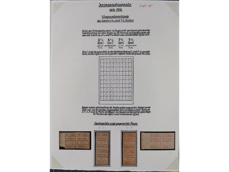EIGENE AUSGABEN: 1893/1916, postfrische,ungebrauchte und gestempelte Sammlung mit Marken, Einheiten, Briefstücken und rund 30
