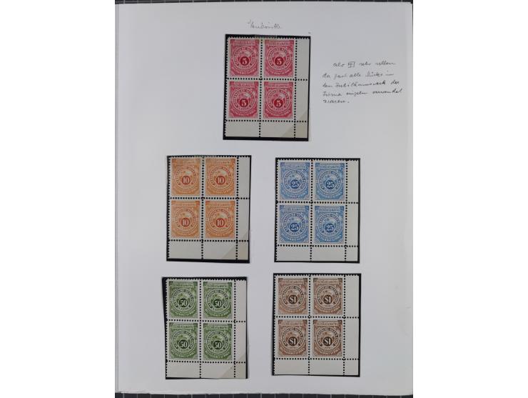 EIGENE AUSGABEN: 1893/1916, postfrische,ungebrauchte und gestempelte Sammlung mit Marken, Einheiten, Briefstücken und rund 30