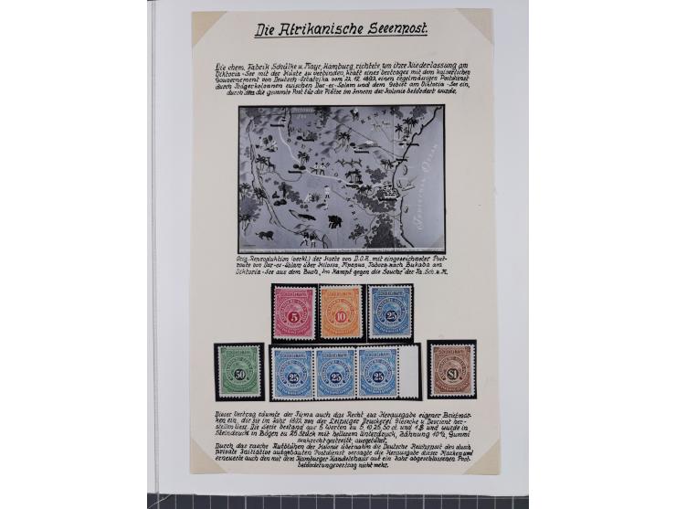EIGENE AUSGABEN: 1893/1916, postfrische,ungebrauchte und gestempelte Sammlung mit Marken, Einheiten, Briefstücken und rund 30