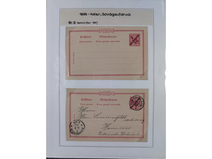 GANZSACHEN: 1893/1919,82 ungebrauchte und gebrauchte Karten, dabei Jahrhundert Karte von Daressalam nach Berlin, ungebrauchte