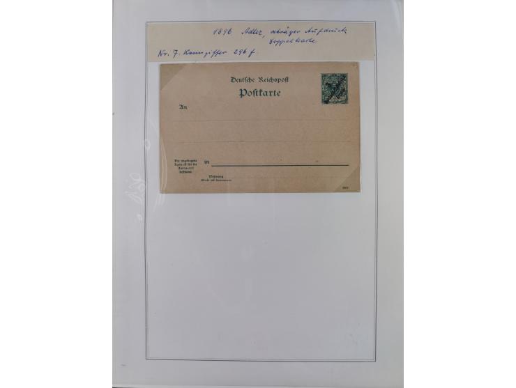 GANZSACHEN: 1893/1919,82 ungebrauchte und gebrauchte Karten, dabei Jahrhundert Karte von Daressalam nach Berlin, ungebrauchte