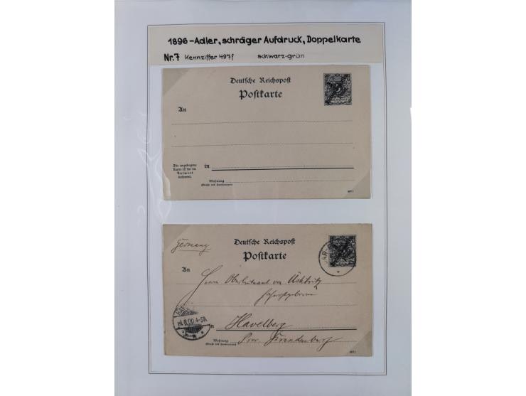 GANZSACHEN: 1893/1919,82 ungebrauchte und gebrauchte Karten, dabei Jahrhundert Karte von Daressalam nach Berlin, ungebrauchte