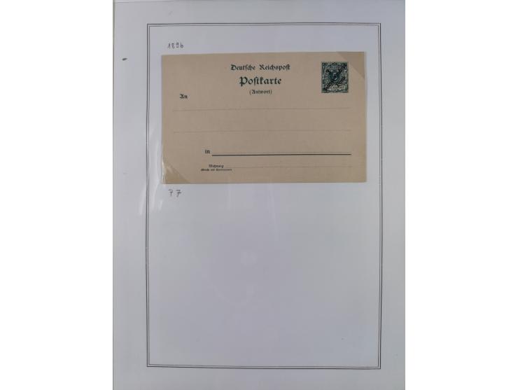 GANZSACHEN: 1893/1919,82 ungebrauchte und gebrauchte Karten, dabei Jahrhundert Karte von Daressalam nach Berlin, ungebrauchte