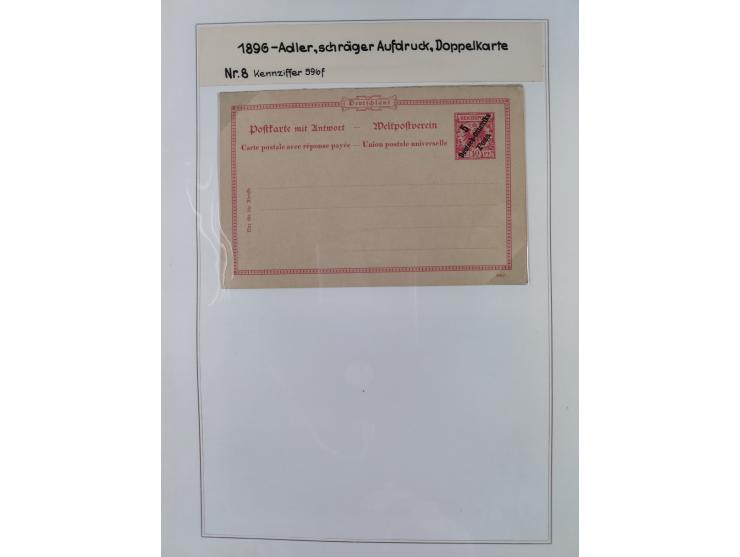 GANZSACHEN: 1893/1919,82 ungebrauchte und gebrauchte Karten, dabei Jahrhundert Karte von Daressalam nach Berlin, ungebrauchte