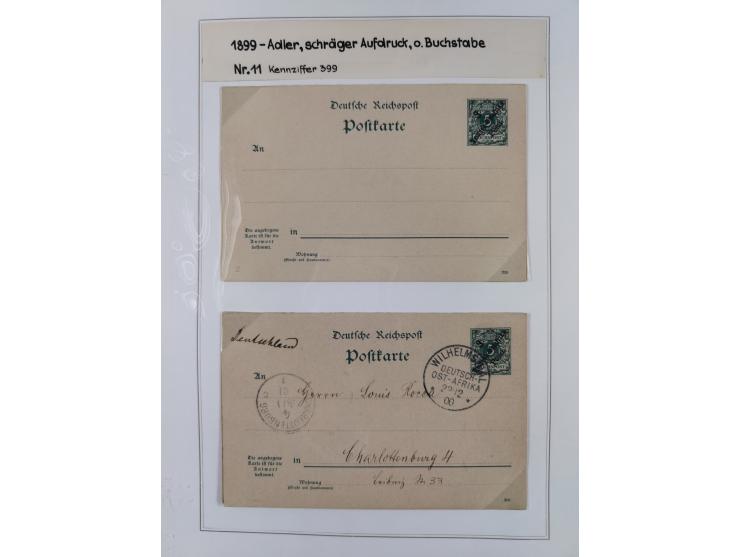GANZSACHEN: 1893/1919,82 ungebrauchte und gebrauchte Karten, dabei Jahrhundert Karte von Daressalam nach Berlin, ungebrauchte