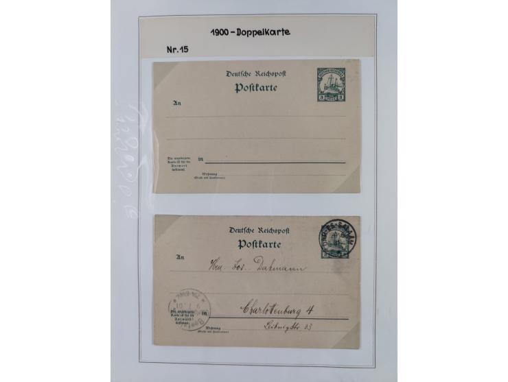GANZSACHEN: 1893/1919,82 ungebrauchte und gebrauchte Karten, dabei Jahrhundert Karte von Daressalam nach Berlin, ungebrauchte