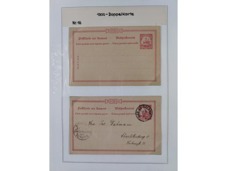 GANZSACHEN: 1893/1919,82 ungebrauchte und gebrauchte Karten, dabei Jahrhundert Karte von Daressalam nach Berlin, ungebrauchte