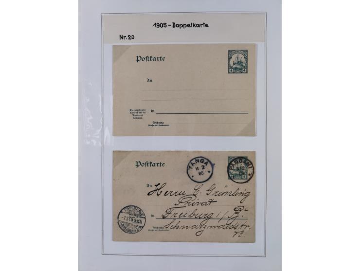 GANZSACHEN: 1893/1919,82 ungebrauchte und gebrauchte Karten, dabei Jahrhundert Karte von Daressalam nach Berlin, ungebrauchte