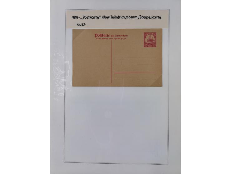 GANZSACHEN: 1893/1919,82 ungebrauchte und gebrauchte Karten, dabei Jahrhundert Karte von Daressalam nach Berlin, ungebrauchte