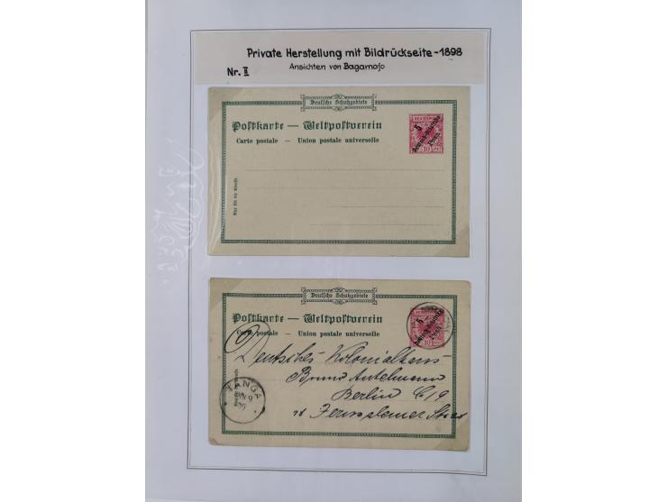 GANZSACHEN: 1893/1919,82 ungebrauchte und gebrauchte Karten, dabei Jahrhundert Karte von Daressalam nach Berlin, ungebrauchte
