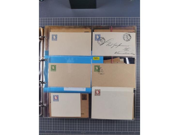 Stuttgart-Privat-Stadtpost: 1886-1900, über 140 Briefe, Karten und ungebrauchte und gebrauchte Ganzsachenkarten mit besseren.