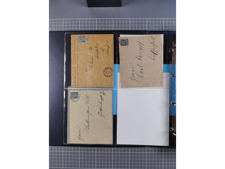 Stuttgart-Privat-Stadtpost: 1886-1900, über 140 Briefe, Karten und ungebrauchte und gebrauchte Ganzsachenkarten mit besseren.