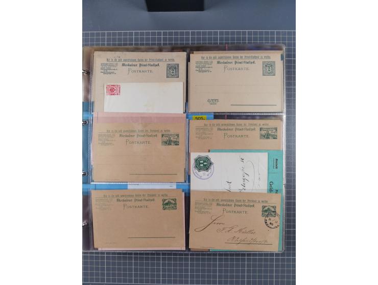 Wiesbaden - Transport-Anstalt und Privat-Post: 1886/1900, ca. 40 Briefe, Karten und gebrauchte und ungebrauchte Ganzsachen. D