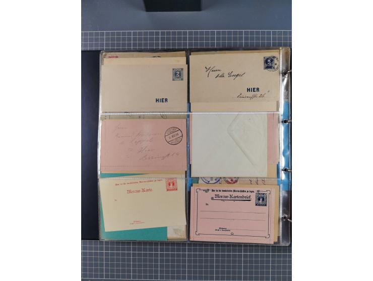 Wiesbaden - Transport-Anstalt und Privat-Post: 1886/1900, ca. 40 Briefe, Karten und gebrauchte und ungebrauchte Ganzsachen. D