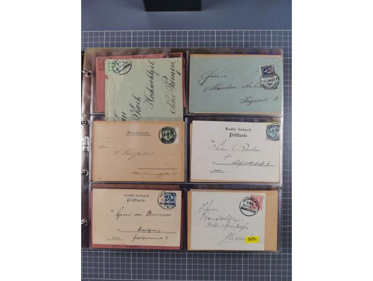 Braunschweig-Brief-Beförderung Hammonia, 1886/1900, über 100 Briefe, Karten, ungebrauchte und gebrauchte Ganzsachen sowie For