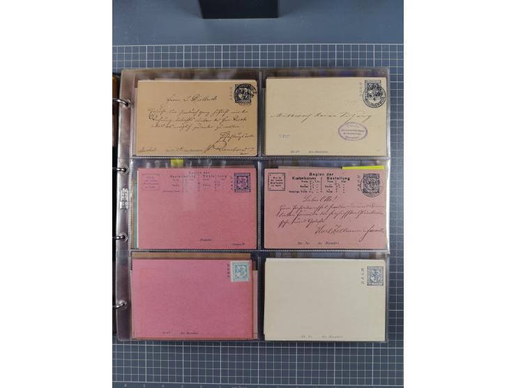 Braunschweig-Brief-Beförderung Hammonia, 1886/1900, über 100 Briefe, Karten, ungebrauchte und gebrauchte Ganzsachen sowie For