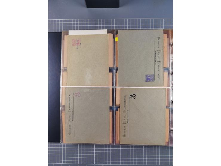 Braunschweig-Brief-Beförderung Hammonia, 1886/1900, über 100 Briefe, Karten, ungebrauchte und gebrauchte Ganzsachen sowie For