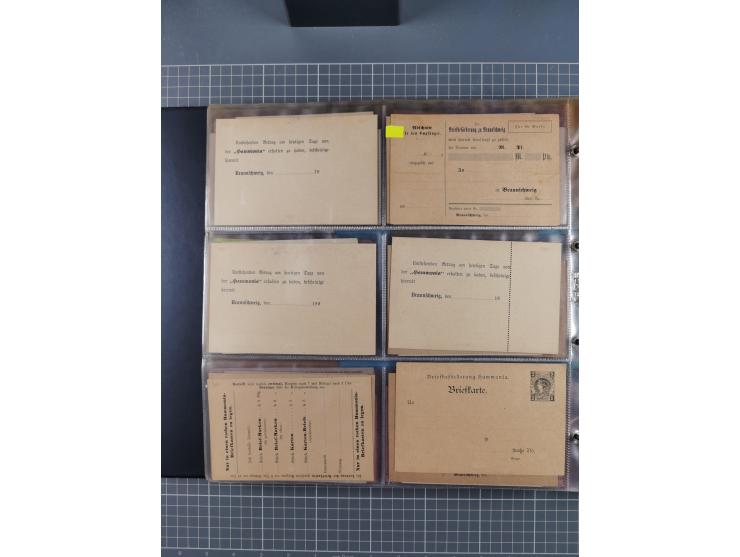 Braunschweig-Brief-Beförderung Hammonia, 1886/1900, über 100 Briefe, Karten, ungebrauchte und gebrauchte Ganzsachen sowie For