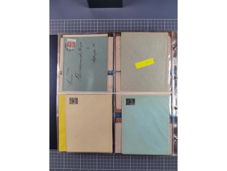 Chemnitz-HAMMONIA: 1897/1900, fast 60 Briefe, Karten und ungebrauchte/gestempelte Ganzsachen. Dabei u.a. Mi.-Nr. 28 auf Brief