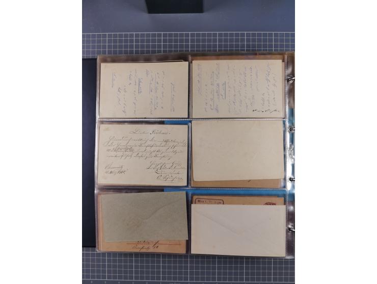 Chemnitz-HAMMONIA: 1897/1900, fast 60 Briefe, Karten und ungebrauchte/gestempelte Ganzsachen. Dabei u.a. Mi.-Nr. 28 auf Brief