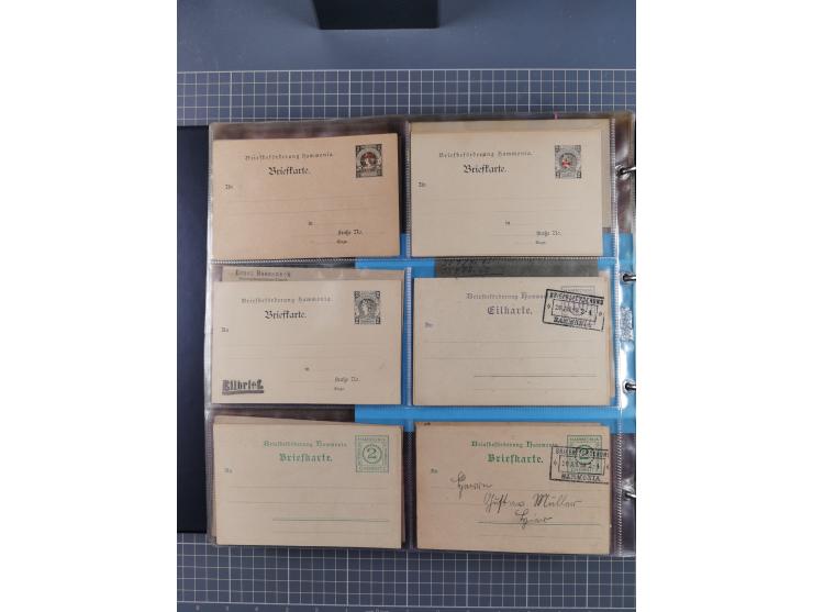 Chemnitz-HAMMONIA: 1897/1900, fast 60 Briefe, Karten und ungebrauchte/gestempelte Ganzsachen. Dabei u.a. Mi.-Nr. 28 auf Brief