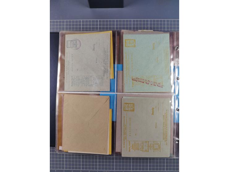 Danzig: 1886/1900, fast 40 Briefe und meist ungebrauchte und gebrauchte Ganzsachen der HANSA und COURIER/MERKUR. Dabei u.a. u