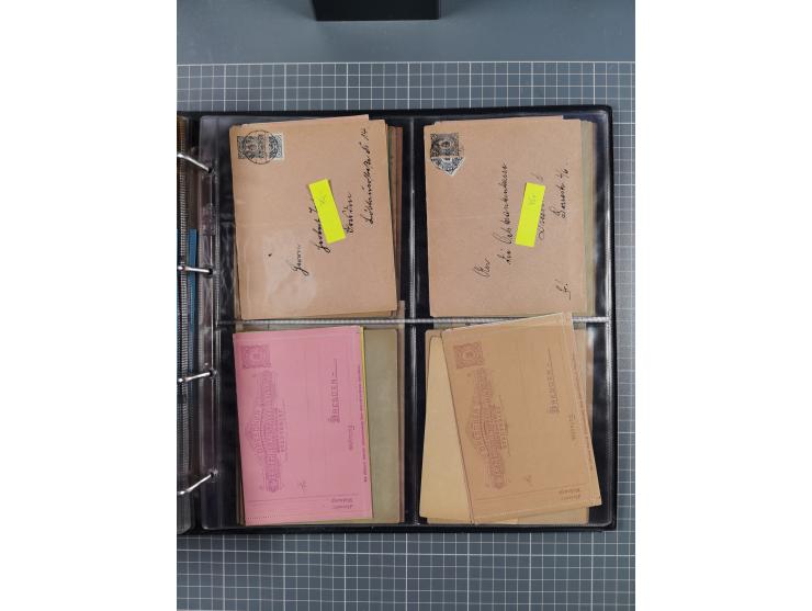 Dresden-Hansa: 1886/1900, Sammlung mit fast 160 Briefen, Karten und vielen ungebrauchten und gebrauchten Ganzsachen inkl. etw