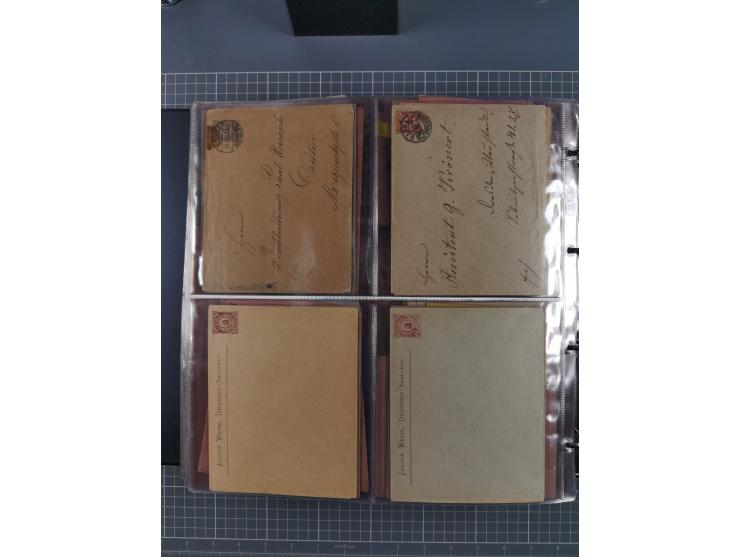 Dresden-Hansa: 1886/1900, Sammlung mit fast 160 Briefen, Karten und vielen ungebrauchten und gebrauchten Ganzsachen inkl. etw