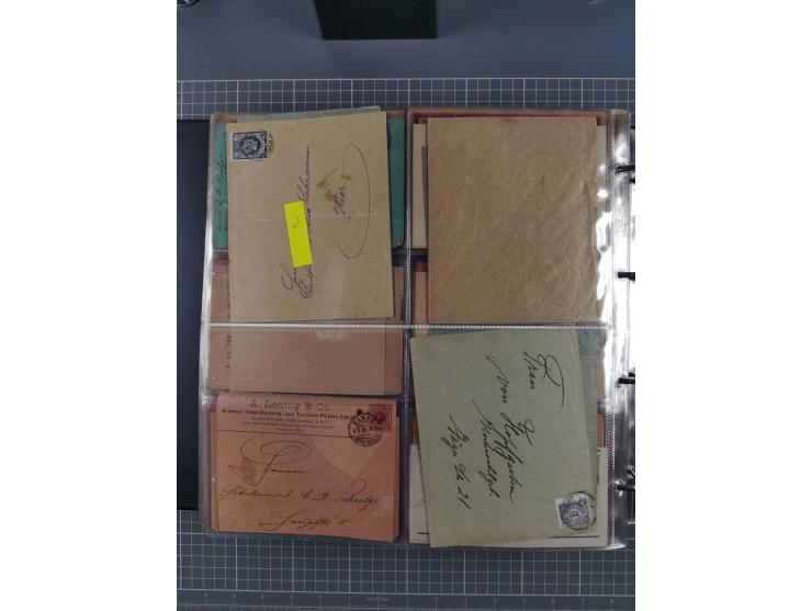 Dresden-Hansa: 1886/1900, Sammlung mit fast 160 Briefen, Karten und vielen ungebrauchten und gebrauchten Ganzsachen inkl. etw