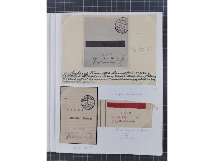 BAR- UND VORAUSFRANKIERUNGEN: spezialisierte Sammlung von 22 Belegen und einige Ausschnitten; verschiedene Typen und Besonder