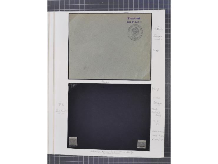 BAR- UND VORAUSFRANKIERUNGEN: spezialisierte Sammlung von 22 Belegen und einige Ausschnitten; verschiedene Typen und Besonder