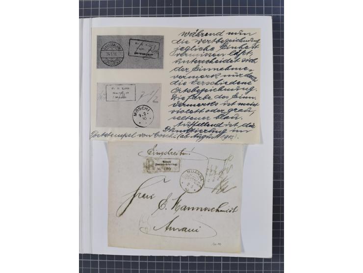 BAR- UND VORAUSFRANKIERUNGEN: spezialisierte Sammlung von 22 Belegen und einige Ausschnitten; verschiedene Typen und Besonder