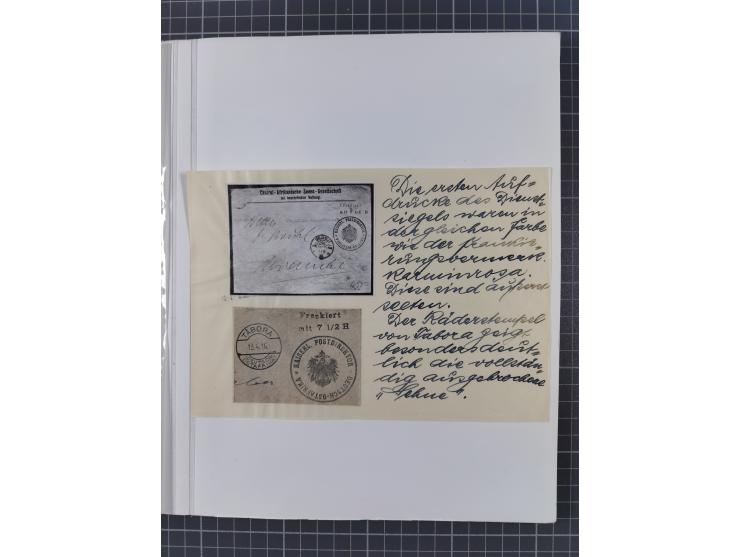 BAR- UND VORAUSFRANKIERUNGEN: spezialisierte Sammlung von 22 Belegen und einige Ausschnitten; verschiedene Typen und Besonder