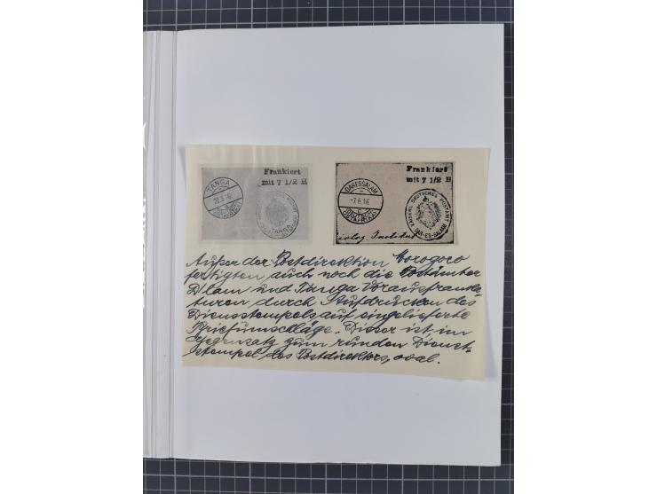 BAR- UND VORAUSFRANKIERUNGEN: spezialisierte Sammlung von 22 Belegen und einige Ausschnitten; verschiedene Typen und Besonder