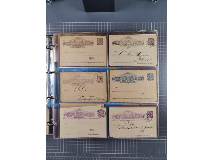 Frankfurt: 1886/1900, fast 90 Briefe und ungebrauchte/gebrauchte Ganzsachen von fast allen Anstalten in Frankfurt. Dabei Stad