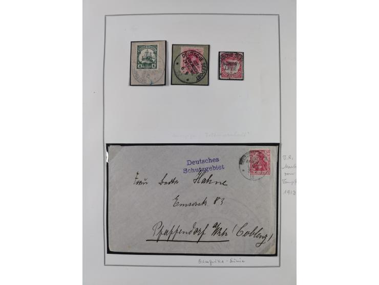 SCHIFFS- UND SEEPOST: Kleine Sammlung mit Marken und Briefstücken sowie 15 Belegen, dabei "OSTAFRKANISCHE ZWEIGLINIE**", "Ruf