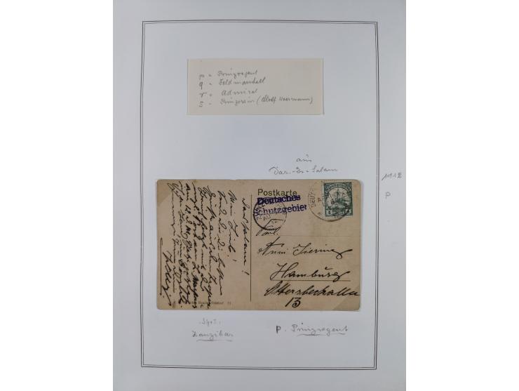 SCHIFFS- UND SEEPOST: Kleine Sammlung mit Marken und Briefstücken sowie 15 Belegen, dabei "OSTAFRKANISCHE ZWEIGLINIE**", "Ruf