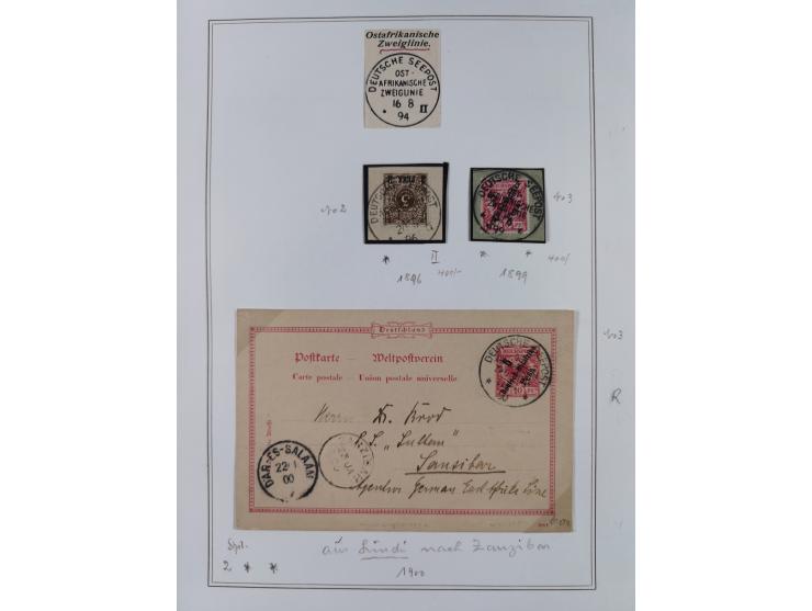SCHIFFS- UND SEEPOST: Kleine Sammlung mit Marken und Briefstücken sowie 15 Belegen, dabei "OSTAFRKANISCHE ZWEIGLINIE**", "Ruf