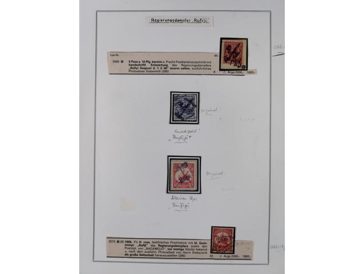 SCHIFFS- UND SEEPOST: Kleine Sammlung mit Marken und Briefstücken sowie 15 Belegen, dabei "OSTAFRKANISCHE ZWEIGLINIE**", "Ruf