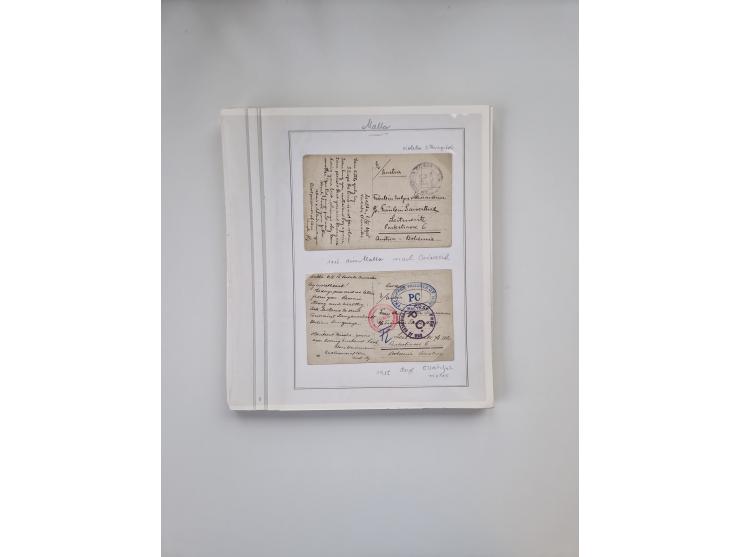 KRIEGS-, FELD- UND KRIEGSGEFANGENENPOST: Interessanter Sammlungsteilen mit rund 30 Belegen, dabei diverse Zensuren, 2 Telegra