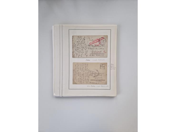 KRIEGS-, FELD- UND KRIEGSGEFANGENENPOST: Interessanter Sammlungsteilen mit rund 30 Belegen, dabei diverse Zensuren, 2 Telegra