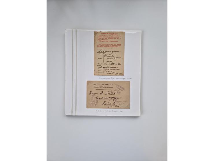 KRIEGS-, FELD- UND KRIEGSGEFANGENENPOST: Interessanter Sammlungsteilen mit rund 30 Belegen, dabei diverse Zensuren, 2 Telegra