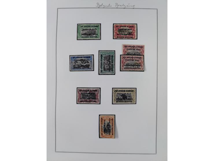 BELGISCHE- UND BRITISCHE BESATZUNG: kleine interessante Partie mit 13 Belegen, Mafia 1 b und 23,etc.