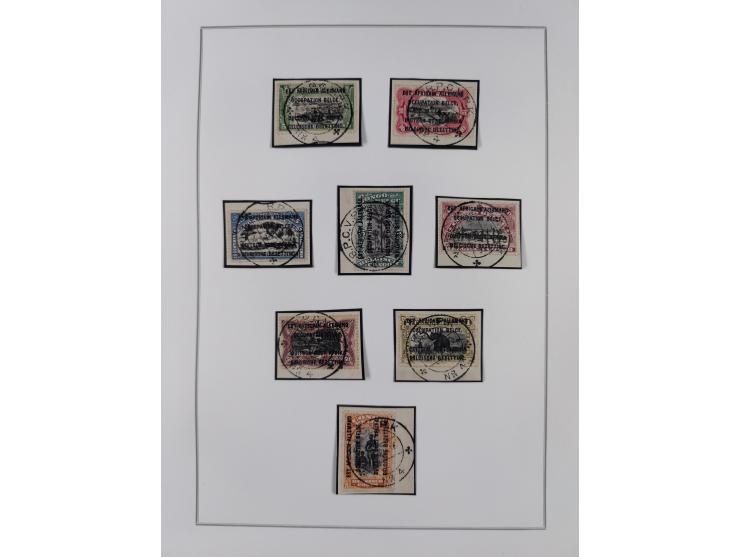 BELGISCHE- UND BRITISCHE BESATZUNG: kleine interessante Partie mit 13 Belegen, Mafia 1 b und 23,etc.