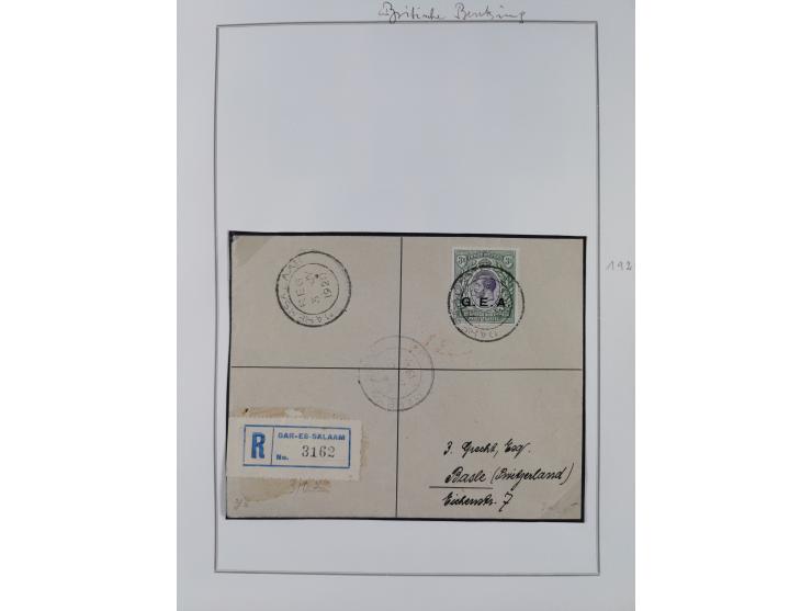 BELGISCHE- UND BRITISCHE BESATZUNG: kleine interessante Partie mit 13 Belegen, Mafia 1 b und 23,etc.