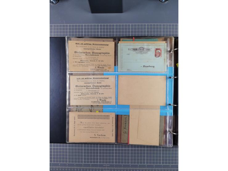 Hamburg-Hammonia I. und II.: 1886/1900, ca. 40 Briefe, Karten und ungebrauchte/gebrauchte Ganzsachen inkl. weniger Belege von