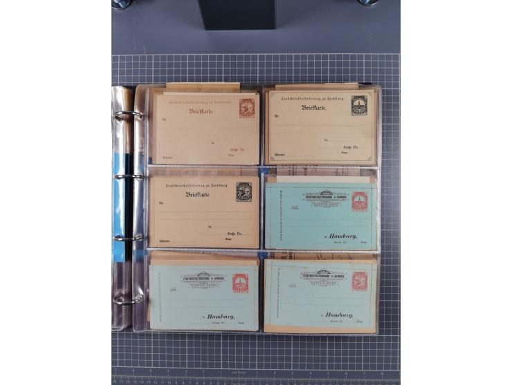 Hamburg-Hammonia I. und II.: 1886/1900, ca. 40 Briefe, Karten und ungebrauchte/gebrauchte Ganzsachen inkl. weniger Belege von