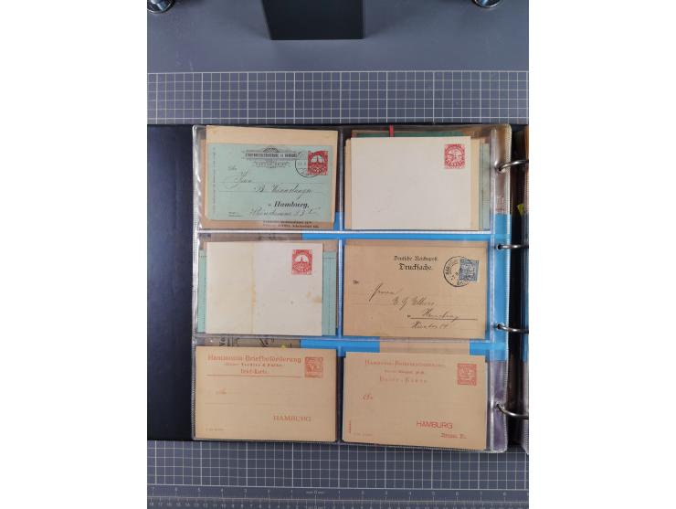 Hamburg-Hammonia I. und II.: 1886/1900, ca. 40 Briefe, Karten und ungebrauchte/gebrauchte Ganzsachen inkl. weniger Belege von