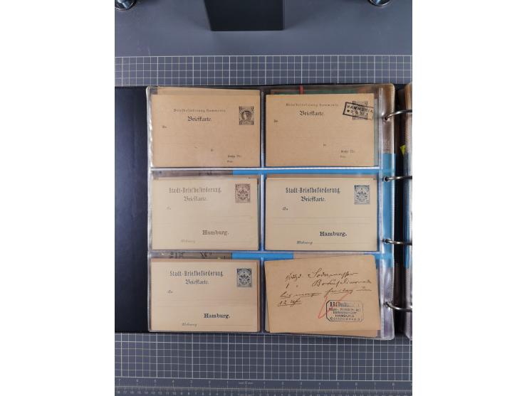 Hamburg-Hammonia I. und II.: 1886/1900, ca. 40 Briefe, Karten und ungebrauchte/gebrauchte Ganzsachen inkl. weniger Belege von