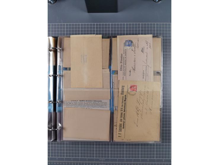 Hamburg-Hammonia I. und II.: 1886/1900, ca. 40 Briefe, Karten und ungebrauchte/gebrauchte Ganzsachen inkl. weniger Belege von